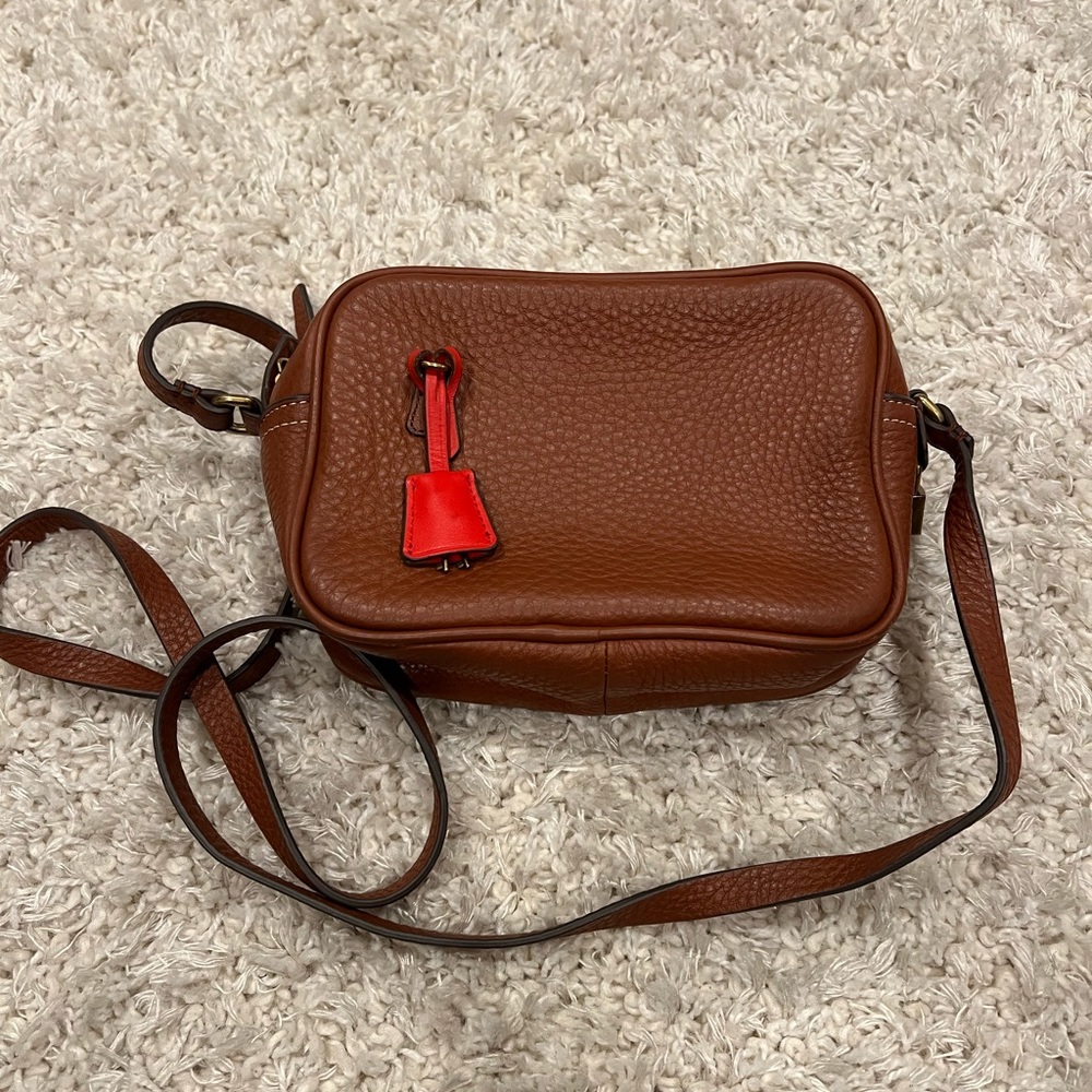 Jcrew tan leather crossbody